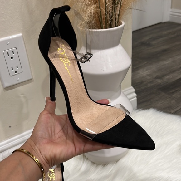 🖤🖤BLACK SUEDE HEELS - Picture 1 of 16